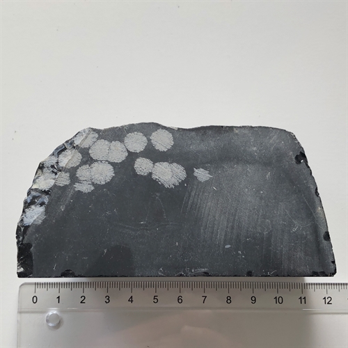 Obsidian Snefnug Rå med 2 glatte flader